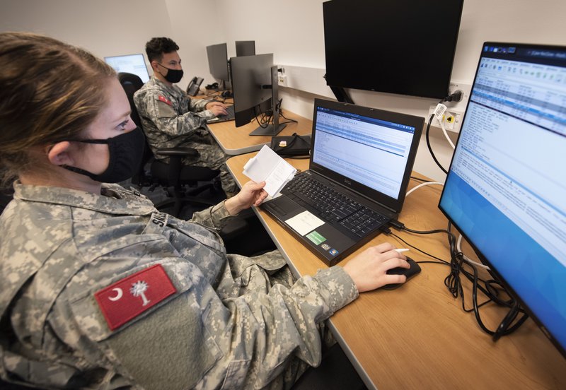 Browser - cybersecurity professional working at computer