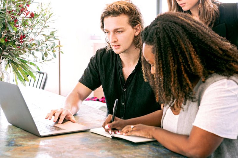 Tech innovation - startup accelerator workspace with entrepreneurs